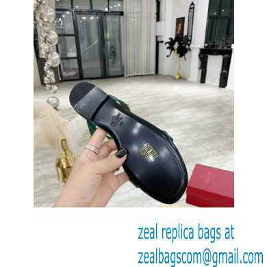 Valentino ROMAN STUD FLAT CALFSKIN SANDAL green 2021