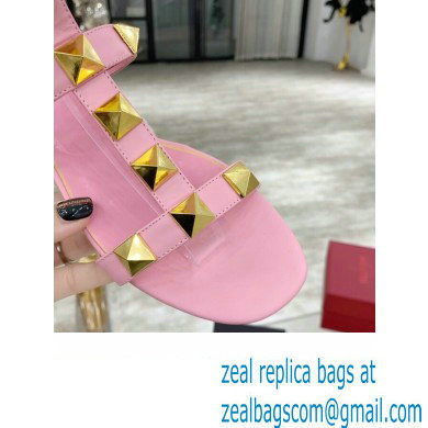Valentino ROMAN STUD FLAT CALFSKIN SANDAL pink 2021