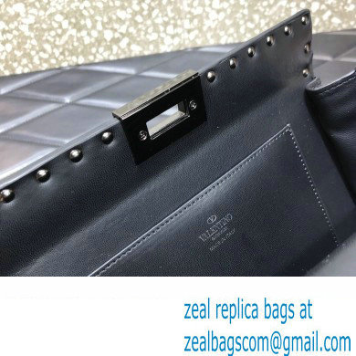 Valentino Rockstud Alcove Grainy Calfskin Crossbody Bag So Black 2022