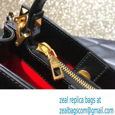 Valentino Small Alcove Rockstud Leather Top Handle Bag Black 2022