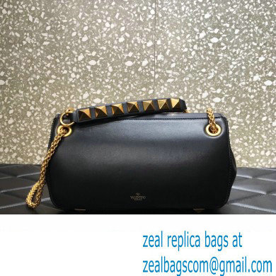 Valentino Stud Sign Nappa Shoulder Bag Black 2022