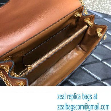 Valentino Stud Sign Nappa Shoulder Bag Brown 2022