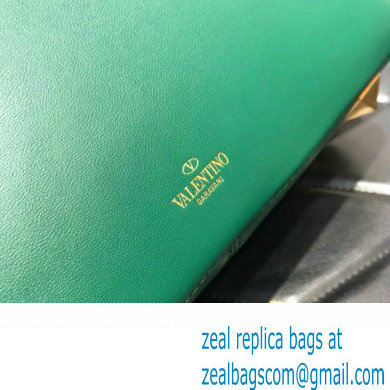Valentino Stud Sign Nappa Shoulder Bag Green 2022