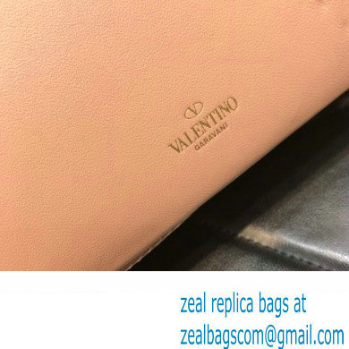 Valentino Stud Sign Nappa Shoulder Bag Nude 2022