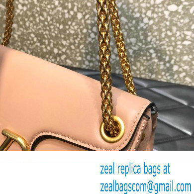 Valentino Stud Sign Nappa Shoulder Bag Nude 2022