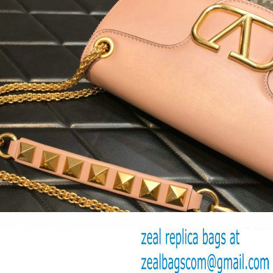 Valentino Stud Sign Nappa Shoulder Bag Nude 2022
