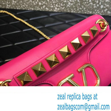 Valentino Stud Sign Nappa Shoulder Bag Pink 2022