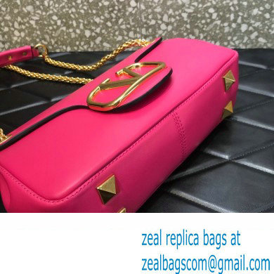 Valentino Stud Sign Nappa Shoulder Bag Pink 2022