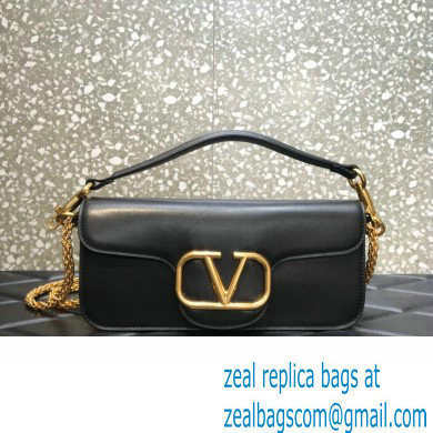 Valentino VLogo Signature Loco Shoulder Bag Black 2022 - Click Image to Close