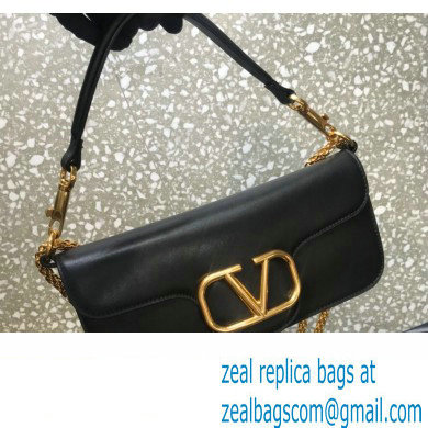 Valentino VLogo Signature Loco Shoulder Bag Black 2022 - Click Image to Close