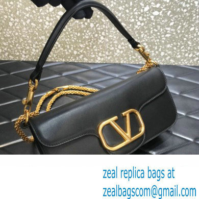 Valentino VLogo Signature Loco Shoulder Bag Black 2022 - Click Image to Close
