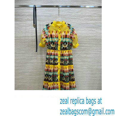 Valentino yellow multicolor dress 2022