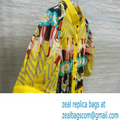 Valentino yellow multicolor dress 2022