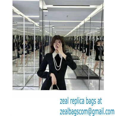 YSL acetate dress with white collar 2022 - Click Image to Close