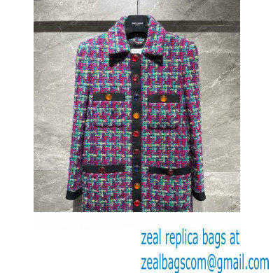 YSL tweed jacket with multicolor buttons 2022 - Click Image to Close