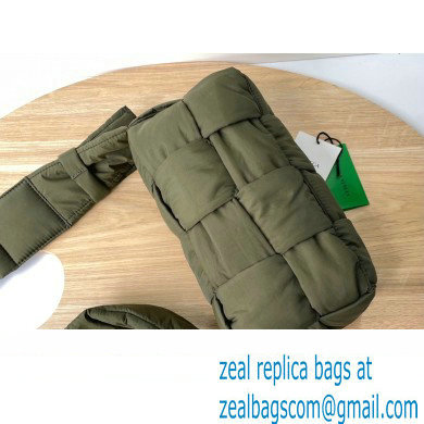 bottega veneta Padded intreccio nylon cassette cross-body bag army green