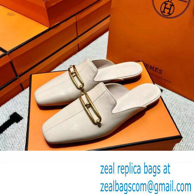 hermes calfskin Esmee mules creamy 2022