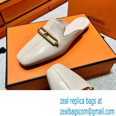 hermes calfskin Esmee mules creamy 2022