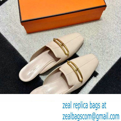 hermes calfskin Esmee mules creamy 2022