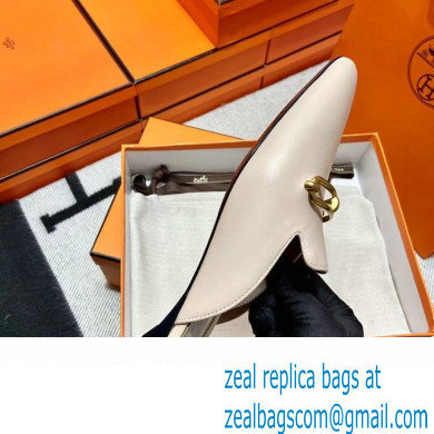 hermes calfskin Esmee mules creamy 2022