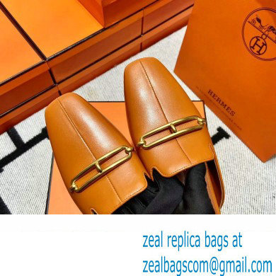 hermes calfskin Esmee mules tan 2022