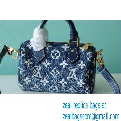 louis vuitton Micro Speedy Denim Bag Charm m00546 2022