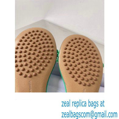 Bottega Veneta Feather Dot Flat Sandals Green 2022