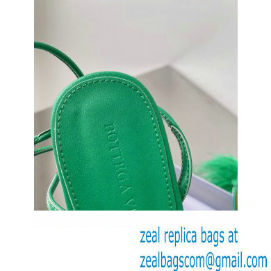 Bottega Veneta Feather Dot Flat Sandals Green 2022 - Click Image to Close