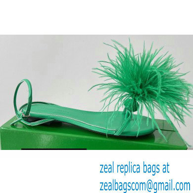 Bottega Veneta Feather Dot Flat Sandals Green 2022 - Click Image to Close