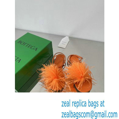 Bottega Veneta Feather Dot Flat Sandals Orange 2022 - Click Image to Close