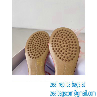 Bottega Veneta Feather Dot Flat Sandals Pink 2022 - Click Image to Close