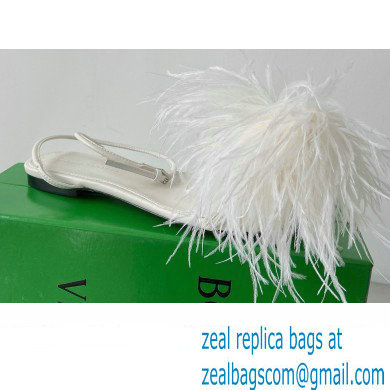 Bottega Veneta Feather Dot Flat Sandals White 2022 - Click Image to Close