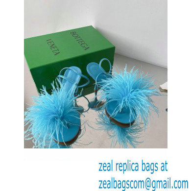 Bottega Veneta Feather Dot Heel Sandals Blue 2022