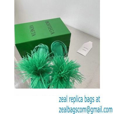 Bottega Veneta Feather Dot Heel Sandals Green 2022