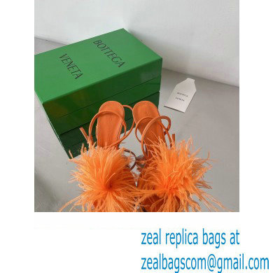 Bottega Veneta Feather Dot Heel Sandals Orange 2022 - Click Image to Close