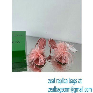 Bottega Veneta Feather Dot Heel Sandals Pink 2022 - Click Image to Close