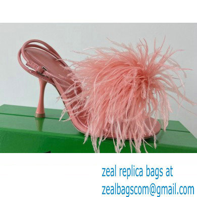 Bottega Veneta Feather Dot Heel Sandals Pink 2022 - Click Image to Close