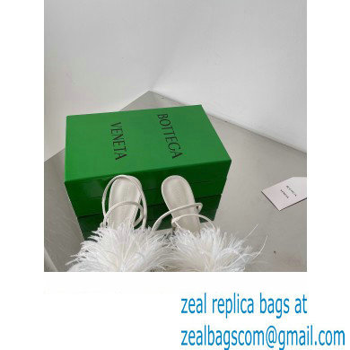 Bottega Veneta Feather Dot Heel Sandals White 2022 - Click Image to Close