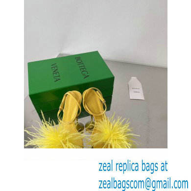 Bottega Veneta Feather Dot Heel Sandals Yellow 2022 - Click Image to Close