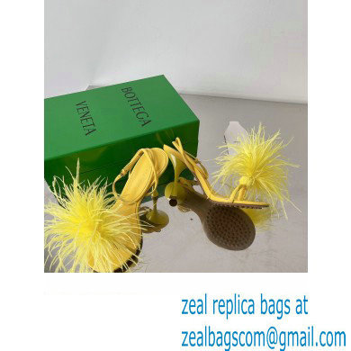 Bottega Veneta Feather Dot Heel Sandals Yellow 2022 - Click Image to Close
