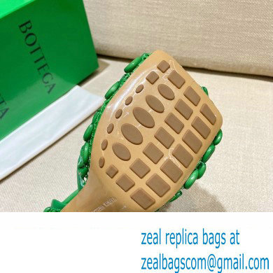 Bottega Veneta Heel Mesh and Lambskin Stretch Sandals Green 2022 - Click Image to Close
