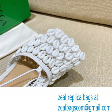 Bottega Veneta Heel Mesh and Lambskin Stretch Sandals White 2022