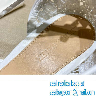 Bottega Veneta Heel Mesh and Lambskin Stretch Sandals White 2022