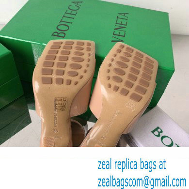 Bottega Veneta Stretch Patent Leather Mules Beige 2022 - Click Image to Close