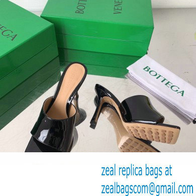 Bottega Veneta Stretch Patent Leather Mules Black 2022 - Click Image to Close