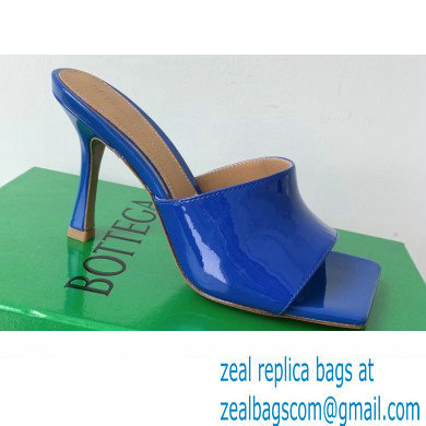 Bottega Veneta Stretch Patent Leather Mules Blue 2022 - Click Image to Close