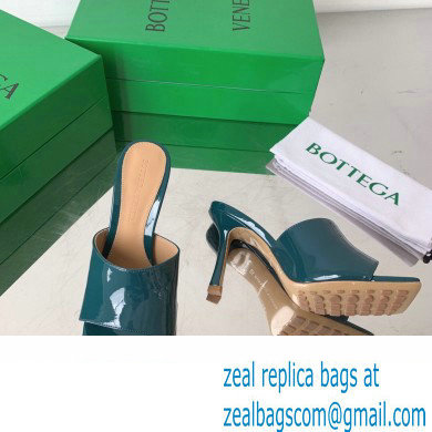 Bottega Veneta Stretch Patent Leather Mules Dark Green 2022 - Click Image to Close