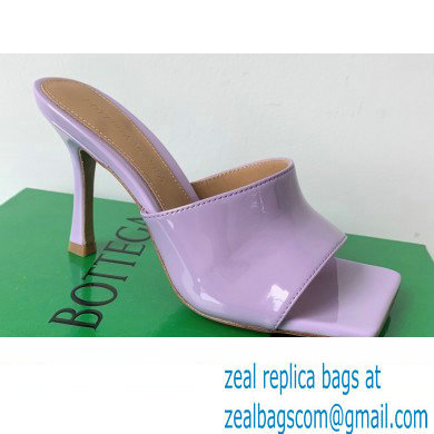 Bottega Veneta Stretch Patent Leather Mules Lilac 2022 - Click Image to Close