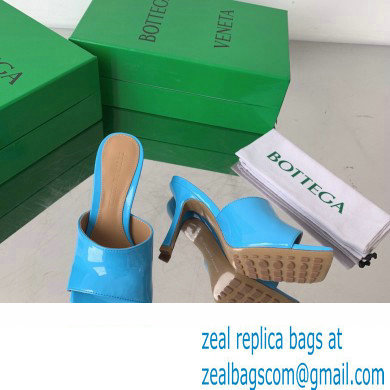 Bottega Veneta Stretch Patent Leather Mules Sky Blue 2022 - Click Image to Close