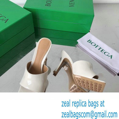 Bottega Veneta Stretch Patent Leather Mules White 2022 - Click Image to Close